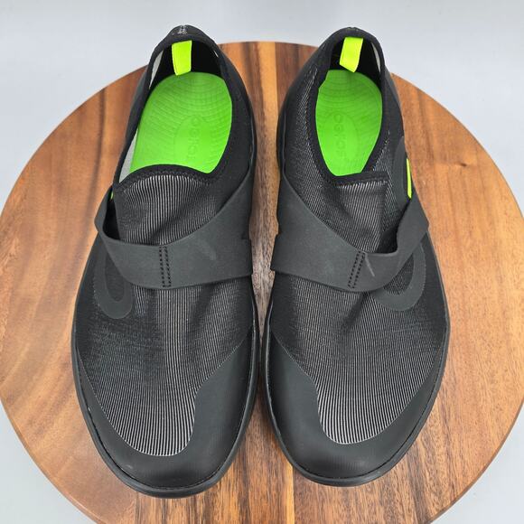 Oofos Oomg Fibre Shoes Mens 10 Black Comfort Low Top Recovery Slip On Sneakers